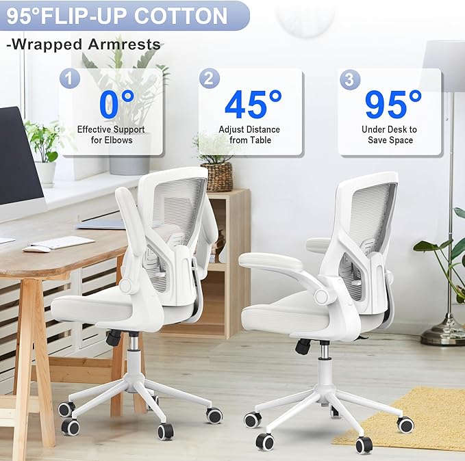 Ergonomic Office Desk Chair with Waterfall Seat and S-Shaped Back for Lower Back & Leg Pressure Relief, Comfortable for 8+ Hours Sitting