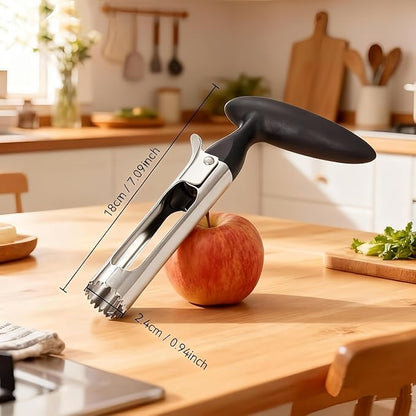 Apple Corer, Apple Corer Tool, Apple Core Removal is easy to use and clean, with sharp stainless steel serrations for quick core removal.