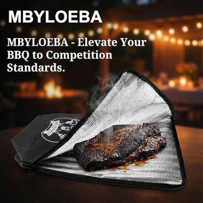 Valentines Day Gifts 21-Inch BBQ Blanket for Resting Meat - Insulated Brisket Bag for Smoker & Grill Accessories | 5-Layer Thermal Resting Bag for Super Bowl, Parties (Black-Dupont)