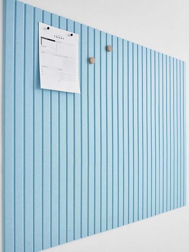 Large Bulletin Board 48x36- Office Wall Organizer to Replace Your Old Cork Boards for Walls for Office Decor -12-Pack Felt Wall Panels to Use in Home Office Decor, Classroom Decor (Baby Blue)