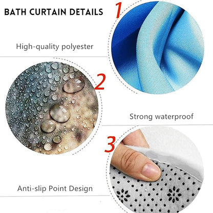 Nkzply 4 Pcs Green Marble Shower Curtain Sets with Rugs Gold Bathroom Sets with Shower Curtain and Rugs Modern Abstract Bathroom Decor Accessories Shower Curtains for Bathroom Toilet Lid Cover
