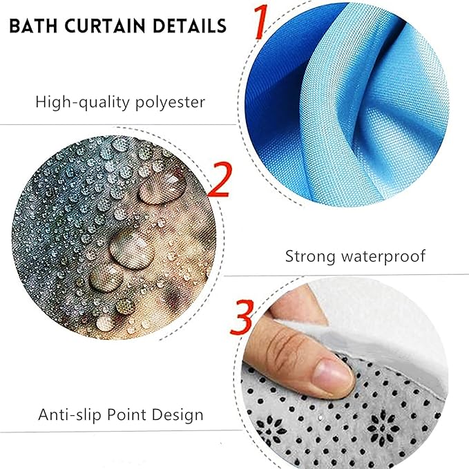 Nkzply 4 Pcs Black Marble Shower Curtain Gold Bathroom Sets with Shower Curtain and Rugs Modern Abstract Grey Shower Curtain Set Bathroom Rug Set Bathroom Decor Accessories with Hooks Toilet Lid Cover