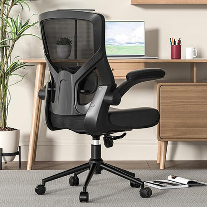 Ergonomic Office Desk Chair with Waterfall Seat and S-Shaped Back for Lower Back & Leg Pressure Relief, Comfortable for 8+ Hours Sitting