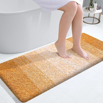 OLANLY Large Bathroom Rugs Mat 40x24, Extra Soft Absorbent Microfiber Bath Rugs, Rubber Backing, Quick Dry, Washable Bath Mats for Bathroom, Tub and Shower, Home Decor Accessories, Golden Yellow