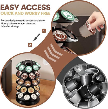 Coffee Pod Holder, keurig pods holder Organizer Compatible with 40 Dolce Gusto Capsules,Home or Office Kitchen Counter Space-Saving Stand