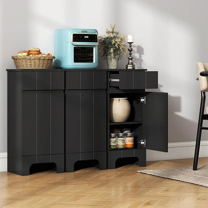 Small Bathroom Cabinet with Adjustable Shelves, Drawer, Anti-Tip Design, 14.96" L x 11.81" W x 32.09" H, Durable MDF for Bathroom, Kitchen, Laundry Storage, Soft-Close Door