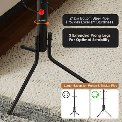 Coat Rack Freestanding,12 Hooks Metal Coat Racks with Umbrella Holder,Sturdy Hall Rree,Easy Assembly Coat Rack Stand for Hanging Scarf,Purse,Hats,Jacket(Black)