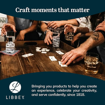 Libbey Preston Tumbler and Rocks Glass Cups Set, All Purpose Everyday Drinking Glasses Set of 16, Glassware Drinking Glasses for Birthdays, Dinners