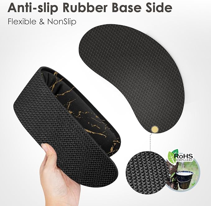 Gimars Upgrade Enlarge Gel Memory Foam Set Keyboard Wrist Rest Pad, Mouse Wrist Cushion Support for Office, Computer, Laptop, Mac, Comfortable, Lightweight for Easy Typing Pain Relief,Marbling