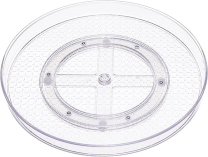 Amazon Basics Clear Lazy Susan Turntable Organizer for Organization, 12-Inch (Pack of 8)