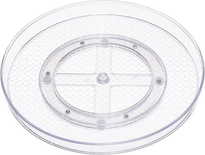 Amazon Basics Clear Lazy Susan Turntable Organizer for Organization, 12-Inch, 2-Pack