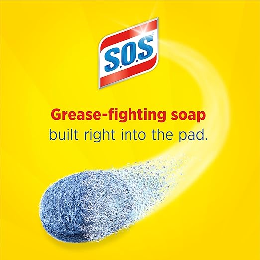 S.O.S Steel Wool Soap Pads,18 Count (Pack of 12)
