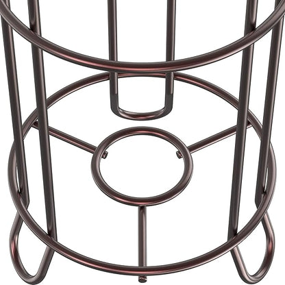 Simple Houseware Bathroom Toilet Tissue Roll Holder Stand with Cell Phone Shelf, Bronze