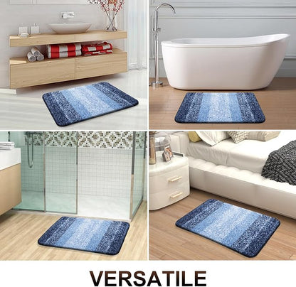 OLANLY Large Bathroom Rugs Mat 50x30, Extra Soft Absorbent Microfiber Bath Rugs, Rubber Backing, Quick Dry, Machine Washable Bath Mats for Bathroom Floor, Tub and Shower, Home Decor Accessories, Navy
