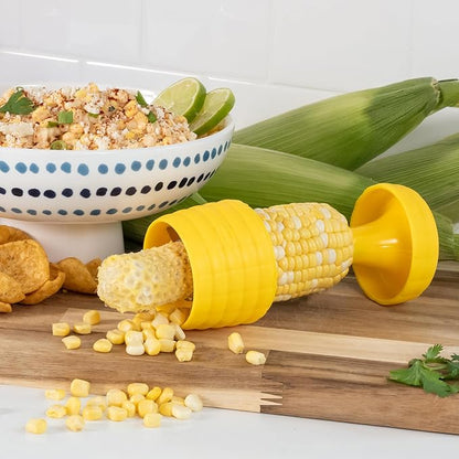 Chef’n Cob Plus Corn Stripper and Peeler for Corn on the Cob, Built-In Safety Pusher