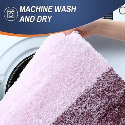 OLANLY Large Bathroom Rugs Mat 44x32, Extra Soft Absorbent Microfiber Bath Rugs, Rubber Backing, Quick Dry, Machine Washable Bath Mats for Bathroom Floor, Tub and Shower, Home Decor Accessories, Mauve