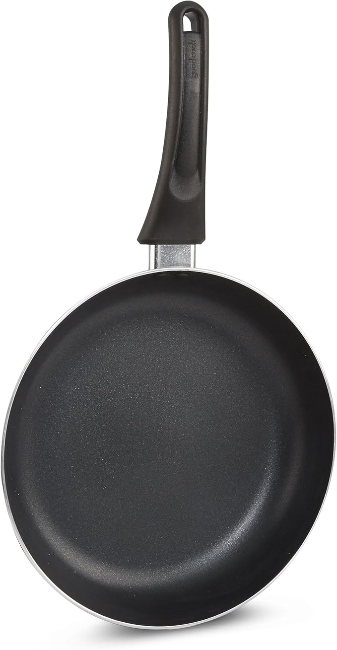 GoodCook Nonstick Aluminum Frying Pan Set, 8" and 10" Skillets, Black, Even Heating, Stay-Cool Ergonomic Handle, PFOA-Free Nonstick Coating, Ideal for Sautéing, Searing, and Frying