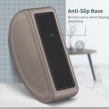 Remote Control Holder with 5 Compartments, KENOBEE Anti-slip Desktop Caddy Storage Organizer for Remote Controllers, Office Supplies, Makeup Brush, Media Accessories, Denim Coffee