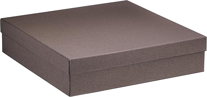 Luxury Weave Texture Large Necklace Box - Chain & Long Necklace Jewelry Gift Box for Men & Women - Necklace Case with Soft Suede Interior and Matching 2-Piece Outer Box