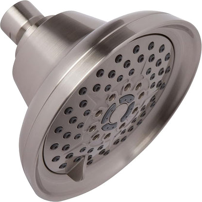 Aqua Elegante Massage Shower Head With Mist - High Pressure Boosting, Adjustable Massaging Rainfall Showerhead For Low Flow Showers With Water Saving Nozzles - 1.8 GPM - Brushed Nickel
