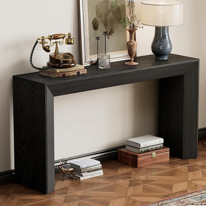 Modern Entryway Console Table 59-Inch Long Entry Sofa Table Accent Furniture for Living Room Hallway, Easy Assembly, Black