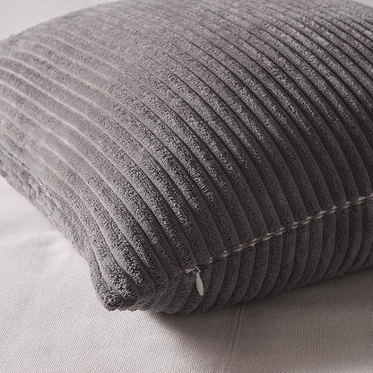 Topfinel 12x12 inch 4 Pack Decorative Throw Pillow Covers,Soft Velvet Modern Double-Sided Designs, Mix and Match for Home Fall Decor, Cushion Covers Set of 4 (Grey)