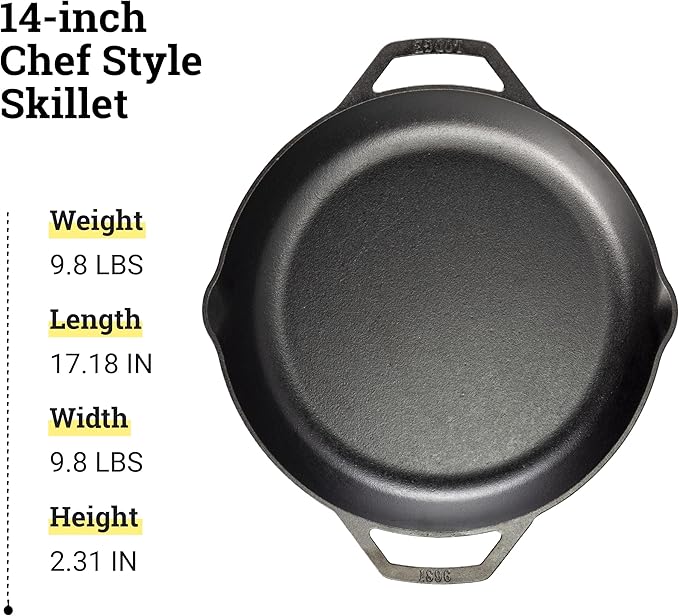 Lodge Chef Collection 14" Chef Style Skillet