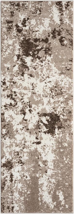 Keen Home Design Runner Rugs - 32"x168" Non-Shedding, Thick Pile Abstract Rugs for Kitchen, Living Room, Bedroom, Dining Room, Entryway - Size: 2'8" x 14', Skies Beige