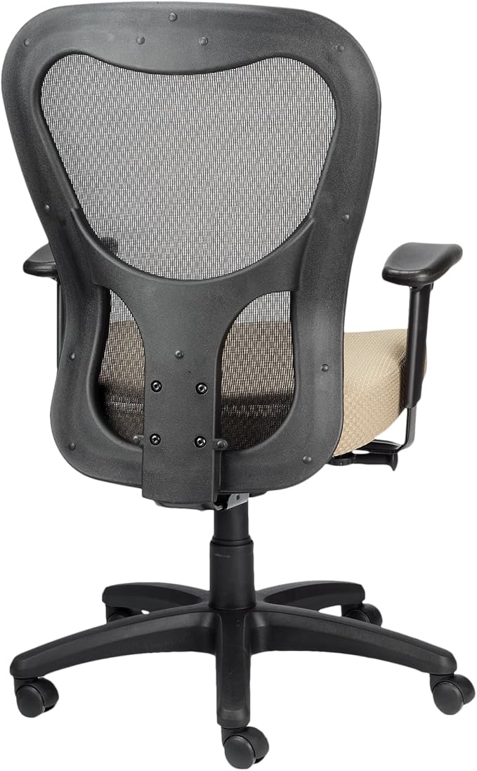 Tempur-Pedic TP9000C Mesh Swivel Task Chair with Tempur Material, Cooling Gel Layer, Adjustable Armrests, and Lumbar Support, Beige