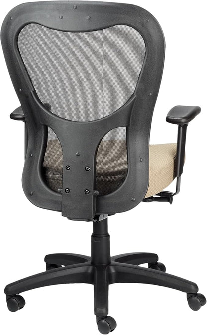 Tempur-Pedic TP9000C Mesh Swivel Task Chair with Tempur Material, Cooling Gel Layer, Adjustable Armrests, and Lumbar Support, Beige