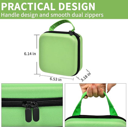 ALKOO Case Compatible with NIIMBOT B21 / B1 Label Maker Wireless Thermal Label Printer, Holder for Inkless Label Maker & Labeling Tapes Refills, with Mesh Pocket for Cable Accessories (Green)