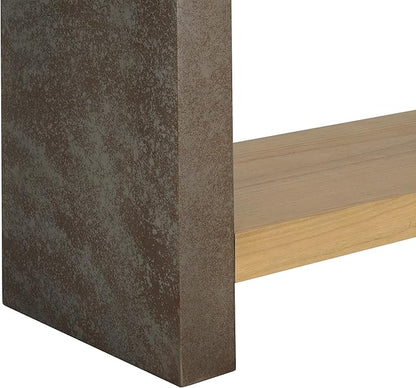 Amposei Farmhouse Minimalist Entryway Console Table 59-Inch Long Entry Sofa Table with Storage Shelf for Living Room Hallway Bedroom Accent Furniture, Brown