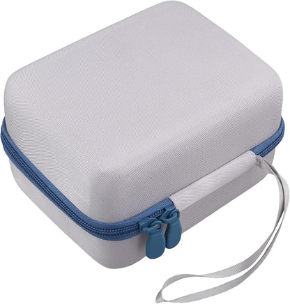 Label Printer Case Compatible with Brother PT-M95 P-Touch Monochrome Label Maker and Label Tapes(Gray Case,Blue Zipper)