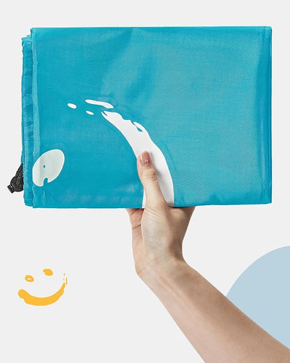 HOMEST 2 Pack XL Laundry Bags 28" x 40", Extra Large Dirty Clothes Organizer Holds 3-4 Loads, Machine Washable Drawstring Laundry Bag for Dorm, Camp, Laundromat, Family, Travel, Sky blue & Blue