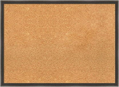 Amanti Art Natural Cork Board for Wall, 21x29 Vision Board with Brown Wood Frame, Medium Corkboard Office Decor for Home Organization, Casual Corkboard Pinboard to display items for home organization