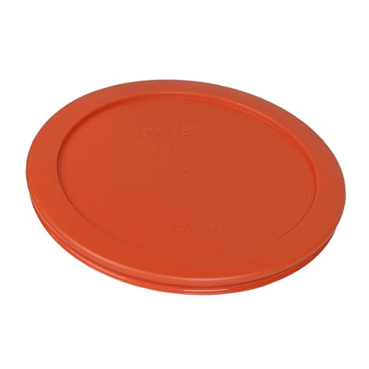 Pyrex 7201-PC Round 4 Cup Storage Lid for Glass Bowls (2, Pumpkin Orange)