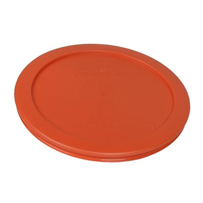 Pyrex 7201-PC Round 4 Cup Storage Lid for Glass Bowls (2, Pumpkin Orange)