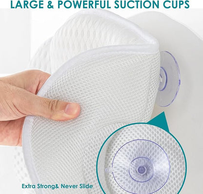 Bath Pillow for Tub,Luxury Bath Pillow for Back,Bathtub Pillow | Bathtub Pillow is Made of Soft 5d Mesh Fabric, Anti Slip Suction Cups, Spa Gifts, And Neck And Back Support (Regular Version)