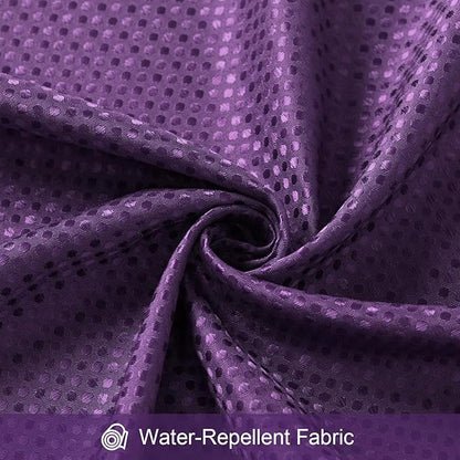 3 in 1 Shower Curtain Set, Purple Waffle Shower Curtain and PEVA Liner Set with 12 Stainless Steel Shower Curtain Hooks, Waterproof Fabric Shower Curtains for Bathroom, 72 W x 72 H