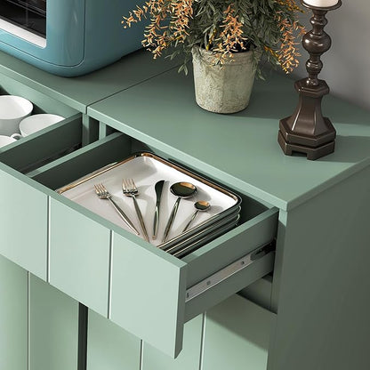 Small Bathroom Cabinet with Adjustable Shelves, Drawer, Anti-Tip Design, 14.96" L x 11.81" W x 32.09" H, Durable MDF for Bathroom, Kitchen, Laundry Storage, Soft-Close Door