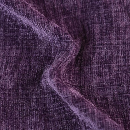 CaliTime Throw Pillow Covers Decorative 16 X 26 Inches Pack of 2 Cozy Chenille Cushion Cases for Couch Sofa Bed Living Room Home Plum Purple