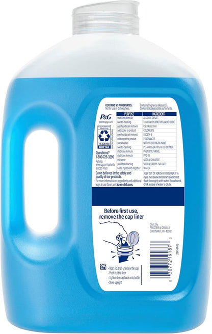 Dawn Ultra Original Dish Soap Refill Jug, Large Size Blue Liquid Dishwashing Detergent, Powerful Dish Soap for Grease, 51.5 oz