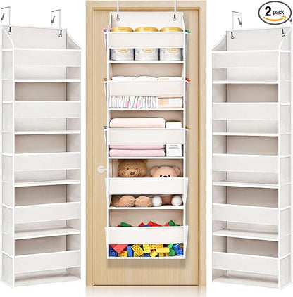 ULG 2 Pack 5-tier Over the Door Organizer Beige
