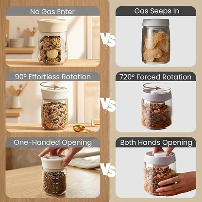 LAKUMIQI Overnight Oats Containers with Lids, 2 Pack 27oz Glass Jars with Airtight Lids, Wide Mouth Mason Jars, Food Coffee Bean Storage Containers for Yogurt, Chia Pudding, Snack, Salad(Blue+Grey)
