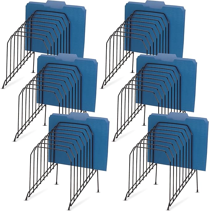 Officemate Large Incline Sorter, 8 Compartment, Wire, 8.5 x 10.375 x 12.625 Inches, Black (252120) (Pack of 6)