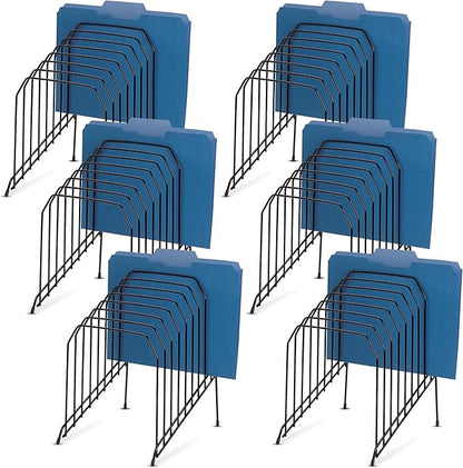 Officemate Large Incline Sorter, 8 Compartment, Wire, 8.5 x 10.375 x 12.625 Inches, Black (252120) (Pack of 6)