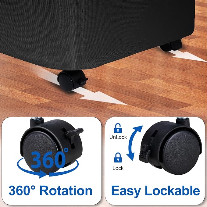 Slim Laundry Hamper with Wheels,25 Gal (95L) Rolling Laundry Basket with lid and wheels Clothes Hamper Foldable Tall Dirty Clothes Basket Sturdy Collapsible Clothes Hamper for Dorm,Laundry Room