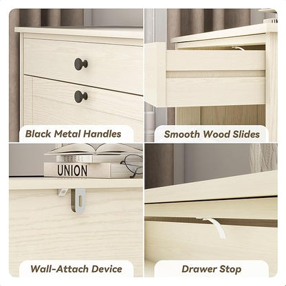 FTZxHKLX Shoe Cabinet with 2 Flip Drawers, Slim Freestanding Hidden Shoe Organizer with Drawer, Pet-Proof Shoe Storage Cabinet for Entryway Living Room Behind The Door, Light Oak