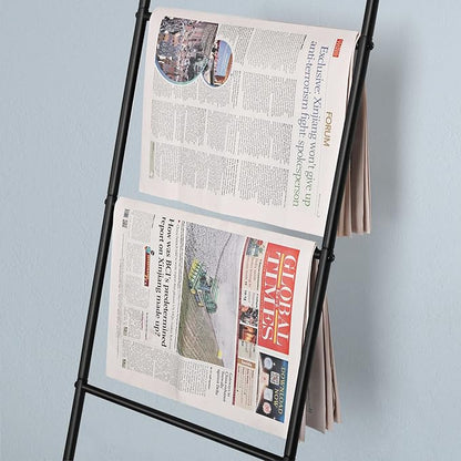 Blanket Ladder Black Towel Ladder for Bathroom Metal Blanket Rack for Living Room