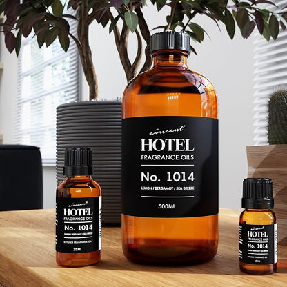 AirScent Hotel Diffuser Oil No. 1014 - The Iconic 5-Star Hotel Coastal Blend - Lemon Bergamot Sea Breeze - 10 mL Premium Fragrance Oil for Ultrasonic and Waterless Diffusers and Crafting